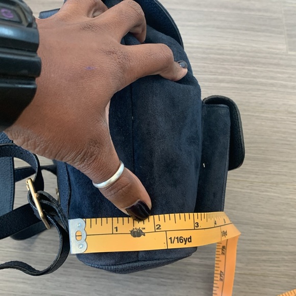 Gucci Bamboo Blue Suede Leather Small Backpack - Picture 14 of 15